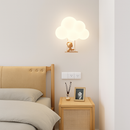Monkey light cartoon animal wall lamp white cloud children's night light bedside lamp eye protection