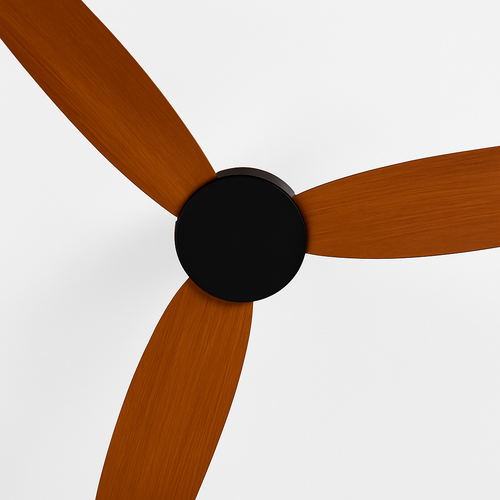 SOVE modern black and white low-profile DC motor 30W ceiling fan with remote control without light 220V - vue 6 sur 14