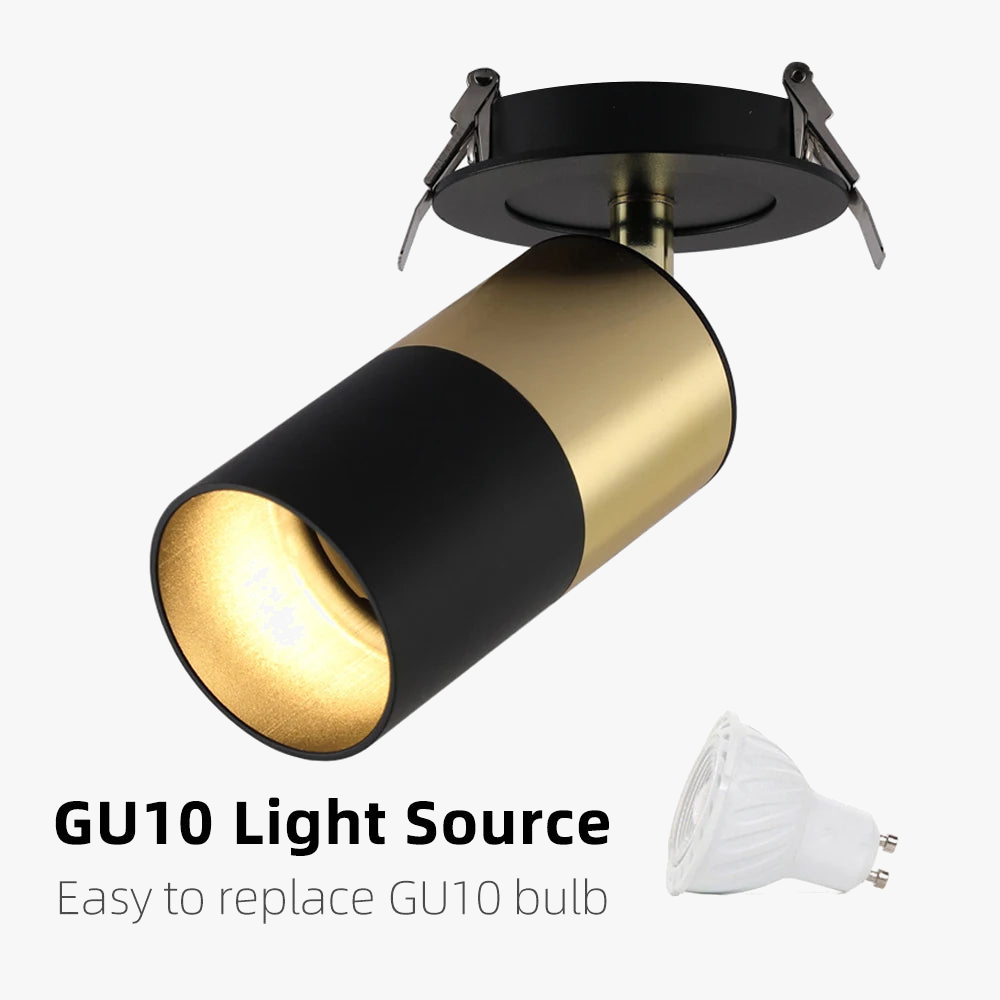 360° rotatable vintage LED ceiling spotlight, replaceable