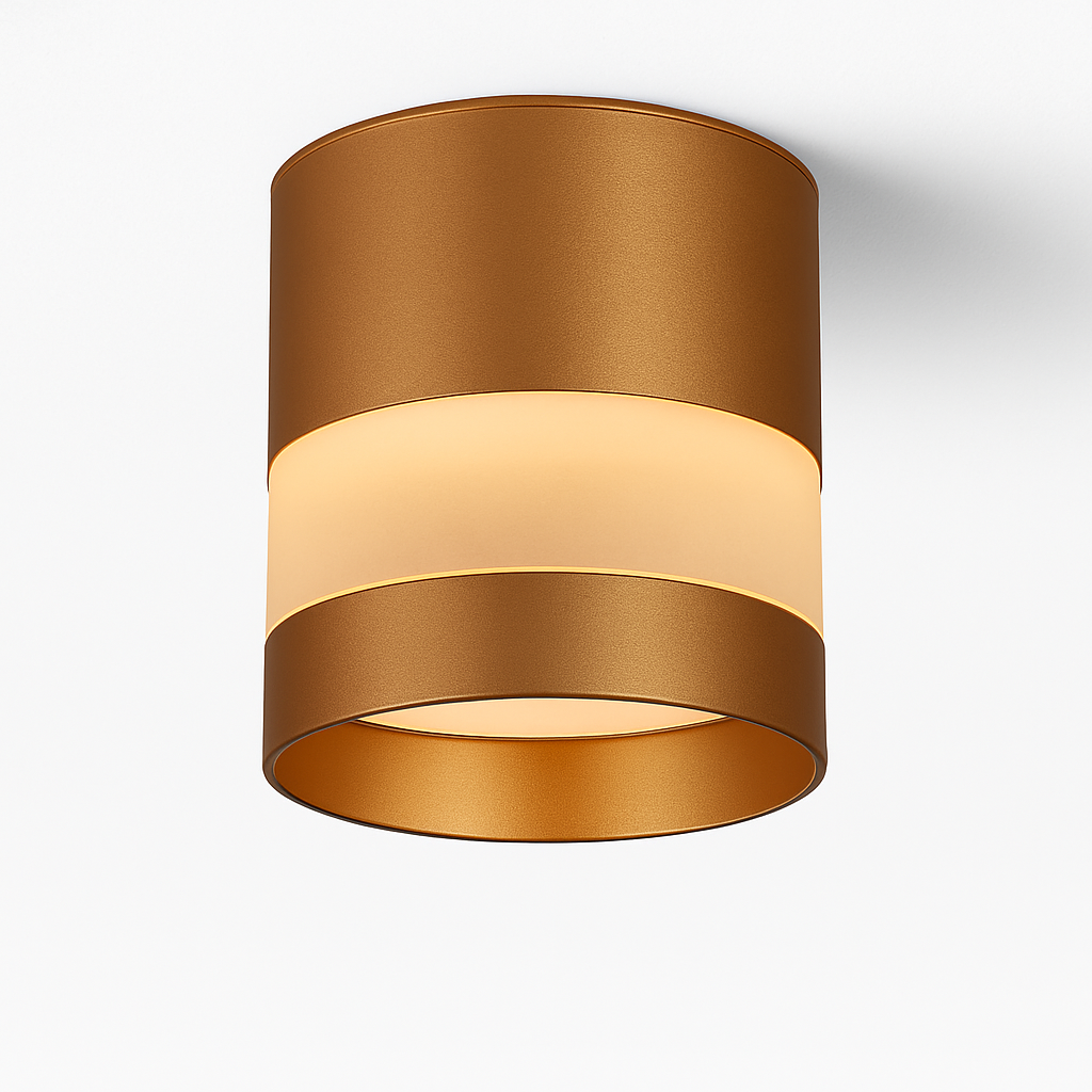 Round LED designer spotlight with light strip loft