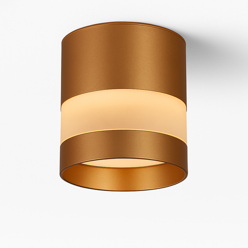 Round LED designer spotlight with light strip loft - vue 2 sur 6