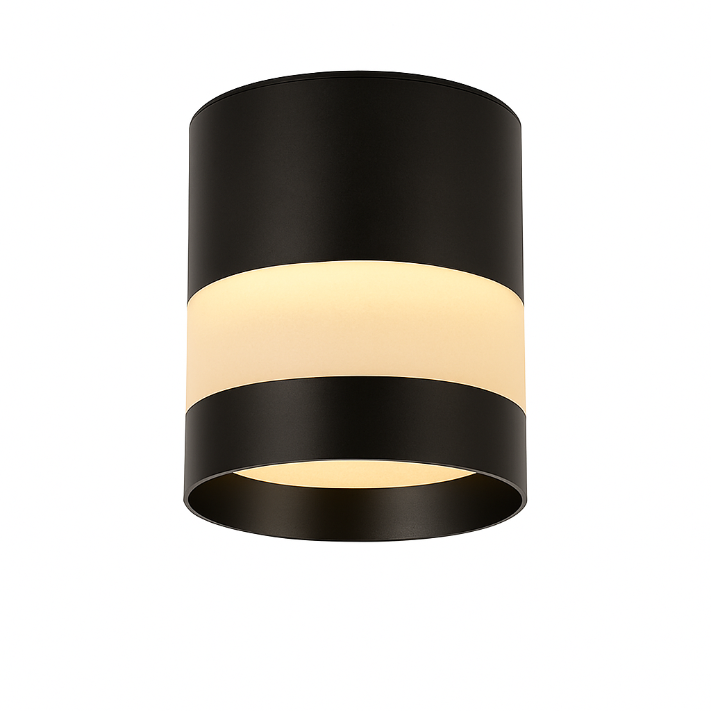 Round LED designer spotlight with light strip loft - vue 6 sur 6