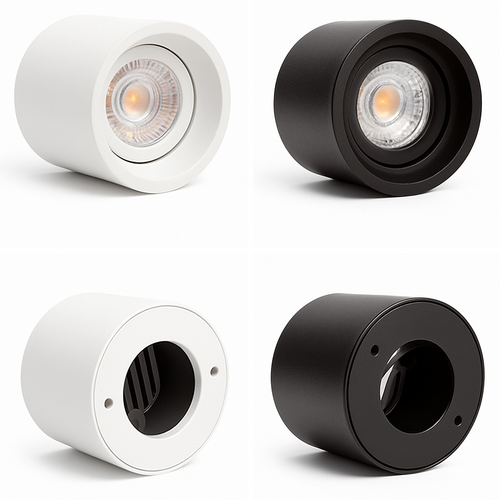 Surface mounted anti-glare dimmable LED downlights 7W-24W Epistar COB adjustable angle - vue 3 sur 6
