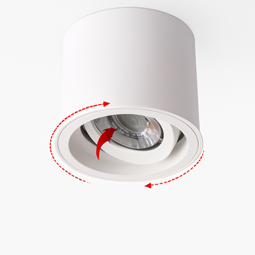 Surface mounted anti-glare dimmable LED downlights 7W-24W Epistar COB adjustable angle - vue 4 sur 6