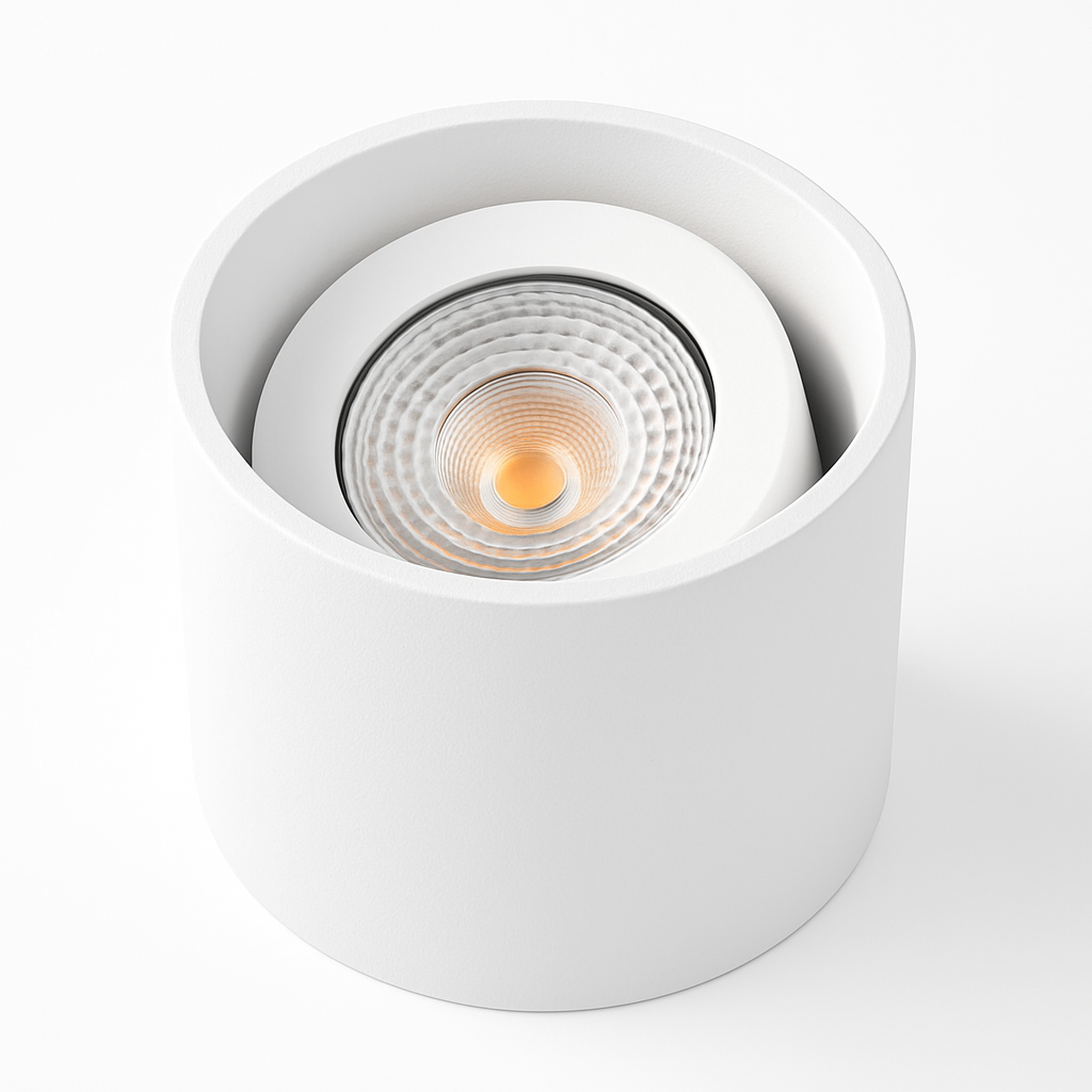 Surface mounted anti-glare dimmable LED downlights 7W-24W Epistar COB adjustable angle - vue 5 sur 6
