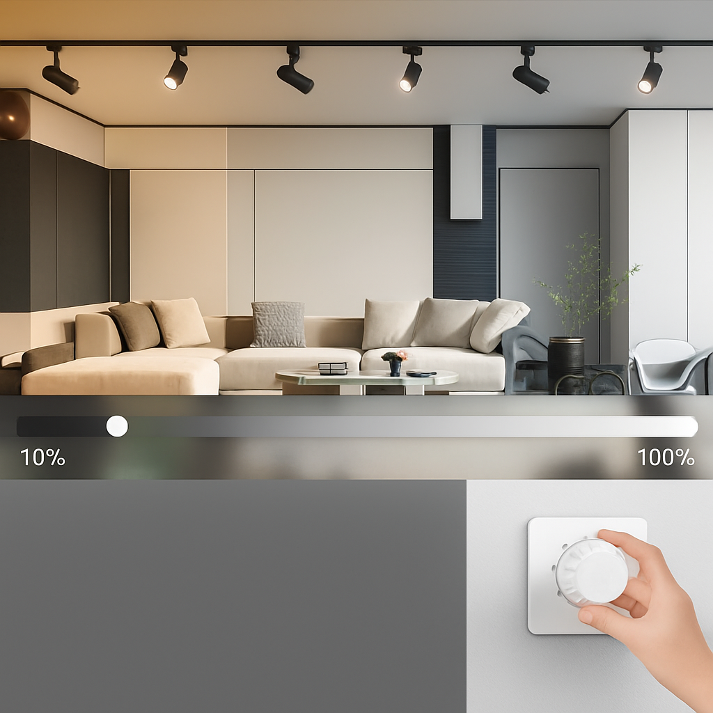 Dimmable rail spotlight modern indoor design