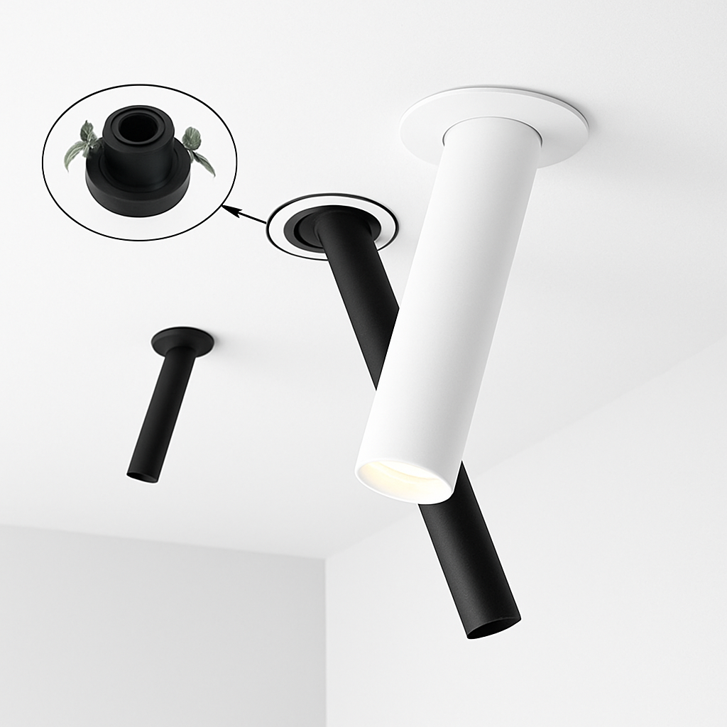 Modern adjustable tube LED spotlight