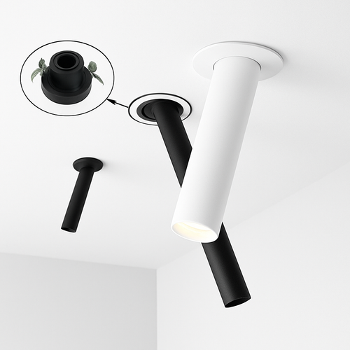 Modern adjustable tube LED spotlight - vue 2 sur 7