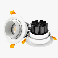 Recessed LED spotlight with adjustable beam angle for decorative lighting