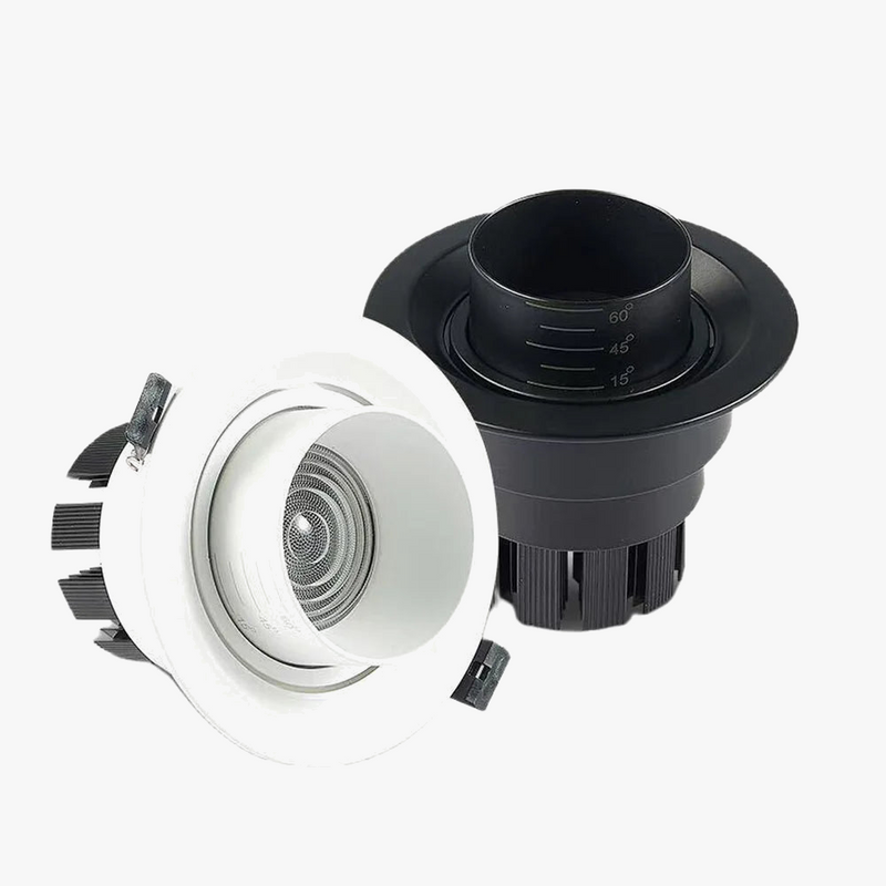 Recessed LED spotlight with adjustable beam angle for decorative lighting