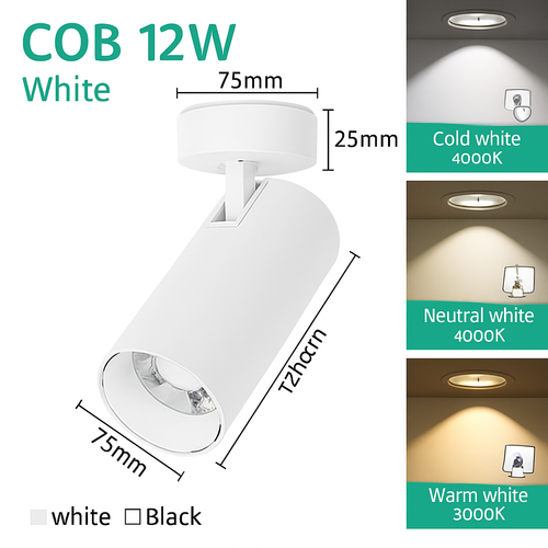 Modern surface mounted indoor LED ceiling spotlight