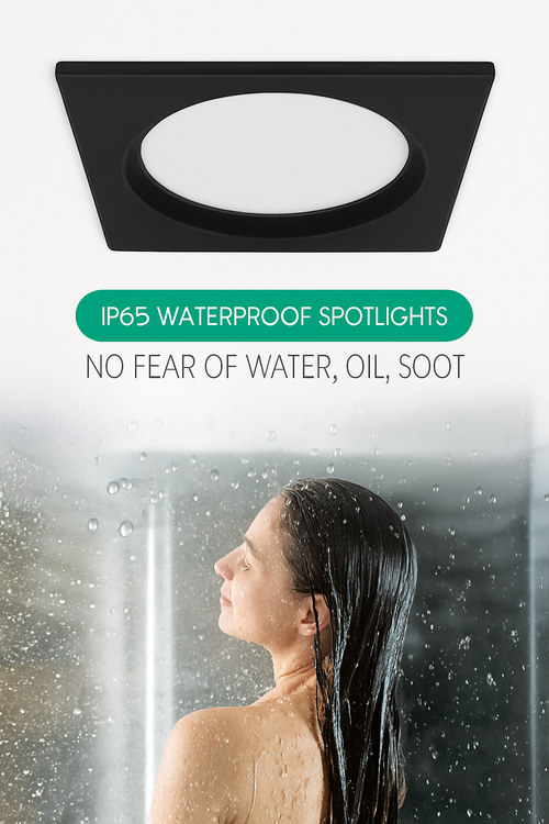 Waterproof round or square LED recessed spot light for indoor use - vue 7 sur 10