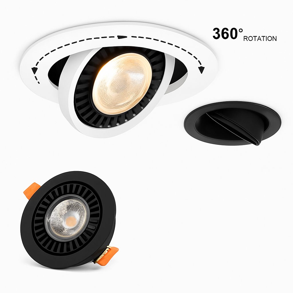 Recessed LED ceiling spotlight