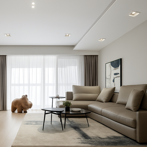 Modern LED spotlight with adjustable focus and recessed square design tiago - vue 2 sur 8