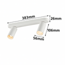 Modern round LED spotlight with multiple surface-mounted cylinders