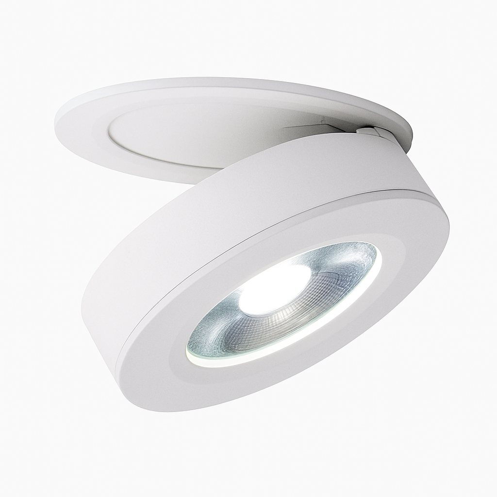 Modern round adjustable slim LED spotlight - vue 6 sur 7