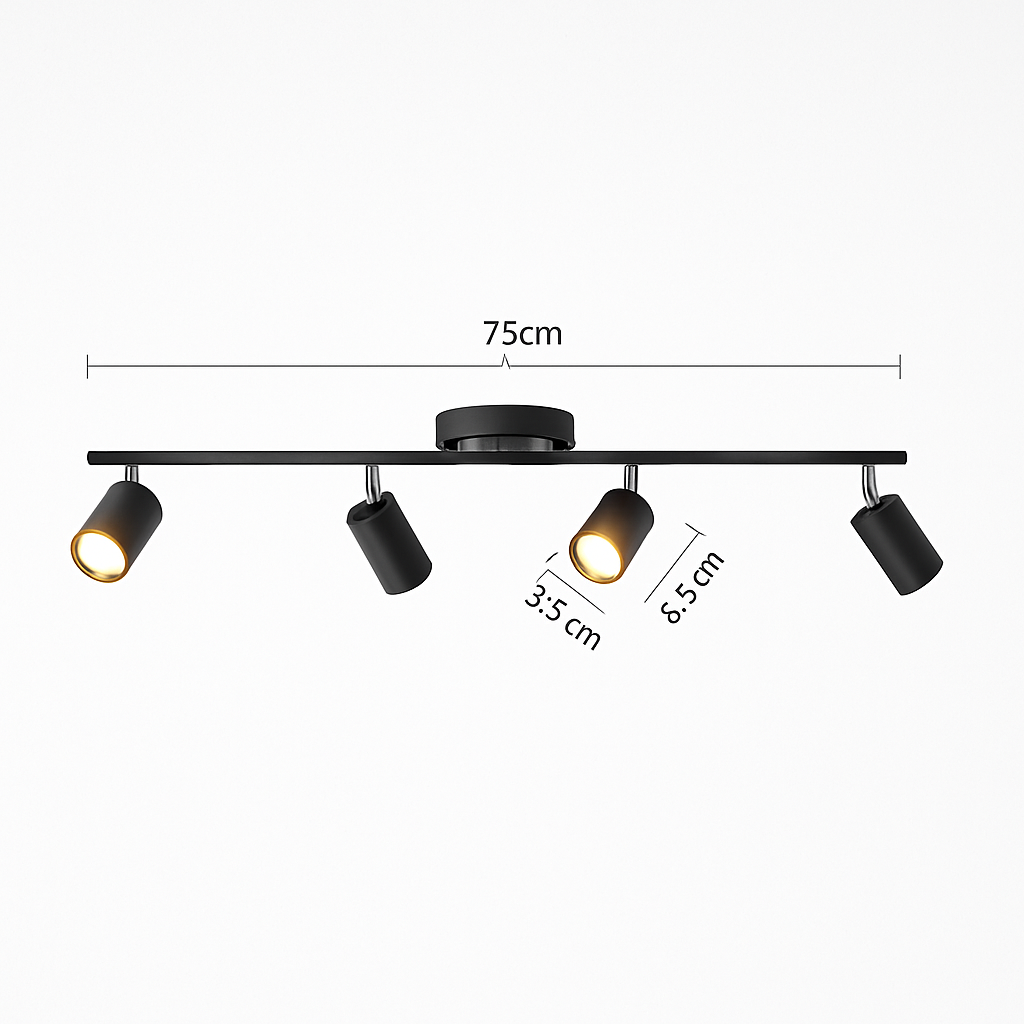 Ceiling spotlight for living room, dressing room, track lighting, surface mounted, bedroom and display showcase - 8627549307226
