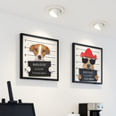 360° adjustable round LED spotlight in white aluminium