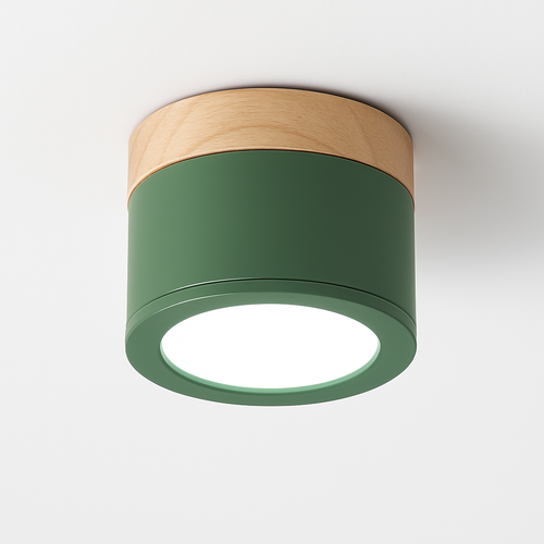 Spots LED cylindrique à base en bois Botimi - vue 9 sur 12