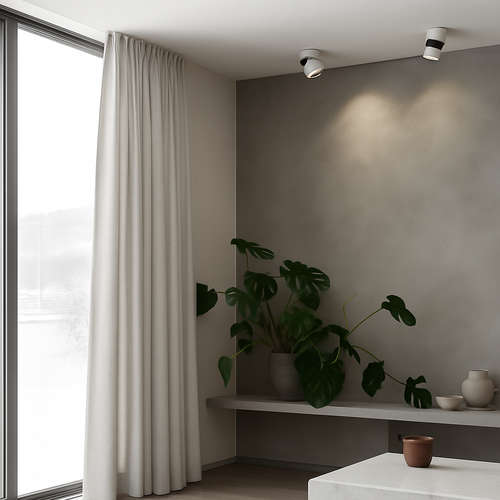 Round adjustable LED spotlights - vue 5 sur 8