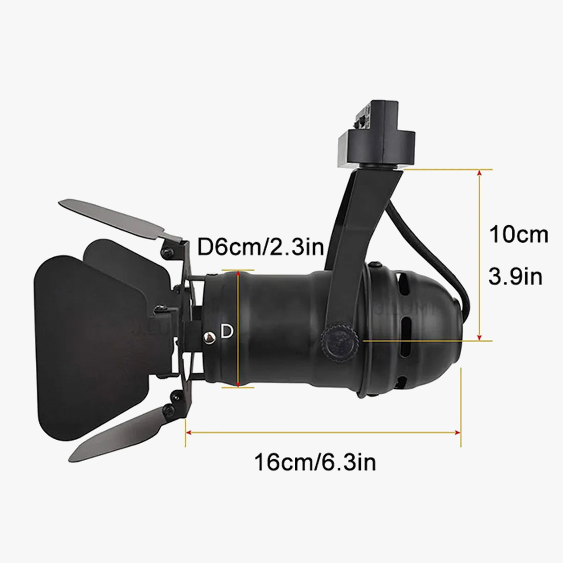 Modern adjustable track spotlights for office and display lighting
