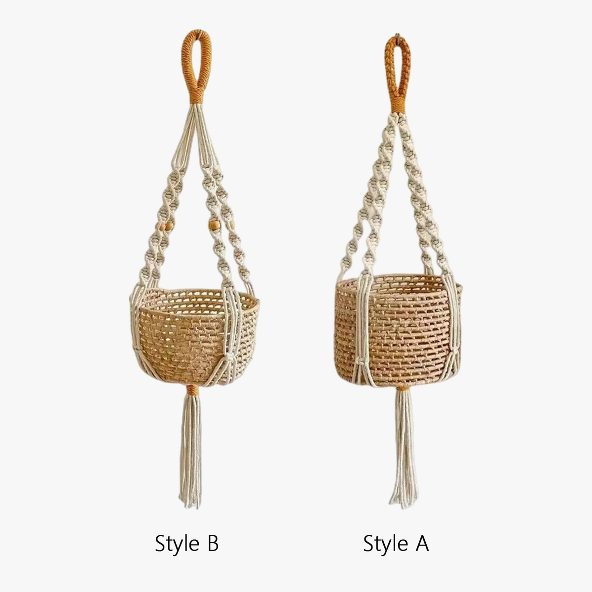 decorative macrame flower pot holder for indoor and outdoor use