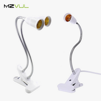 LED lamp holder with single/double socket and flexible switch