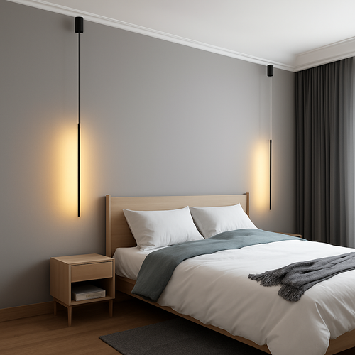 Designer LED strip pendant light