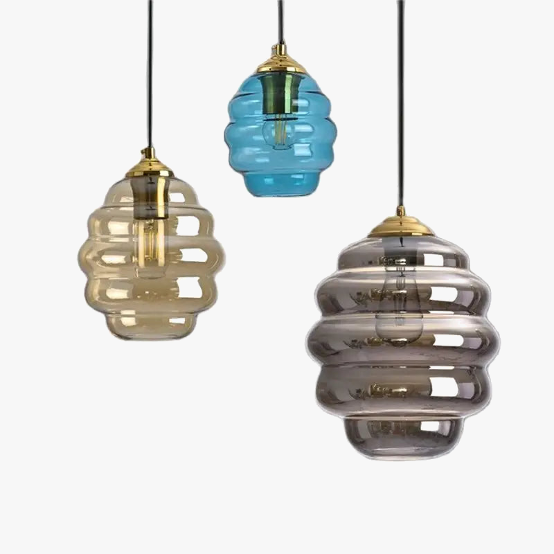 Modern nordic stained glass ball pendant light