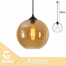 Clear modern glass ball pendant light