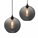 Clear modern glass ball pendant light