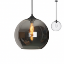 Clear modern glass ball pendant light
