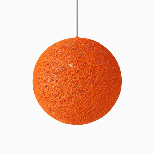 Wicker paper ball pendant light - vue 14 sur 15