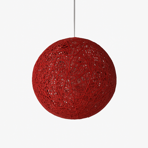 Wicker paper ball pendant light - vue 9 sur 15