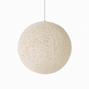 Wicker paper ball pendant light