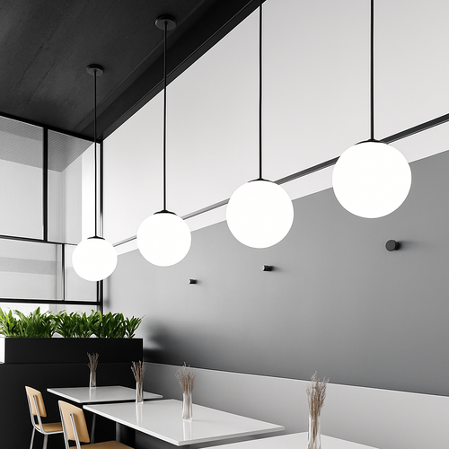 Modern creative personality glass ball pendant light - vue 4 sur 14