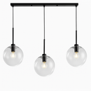 Glass ball pendant light with rod