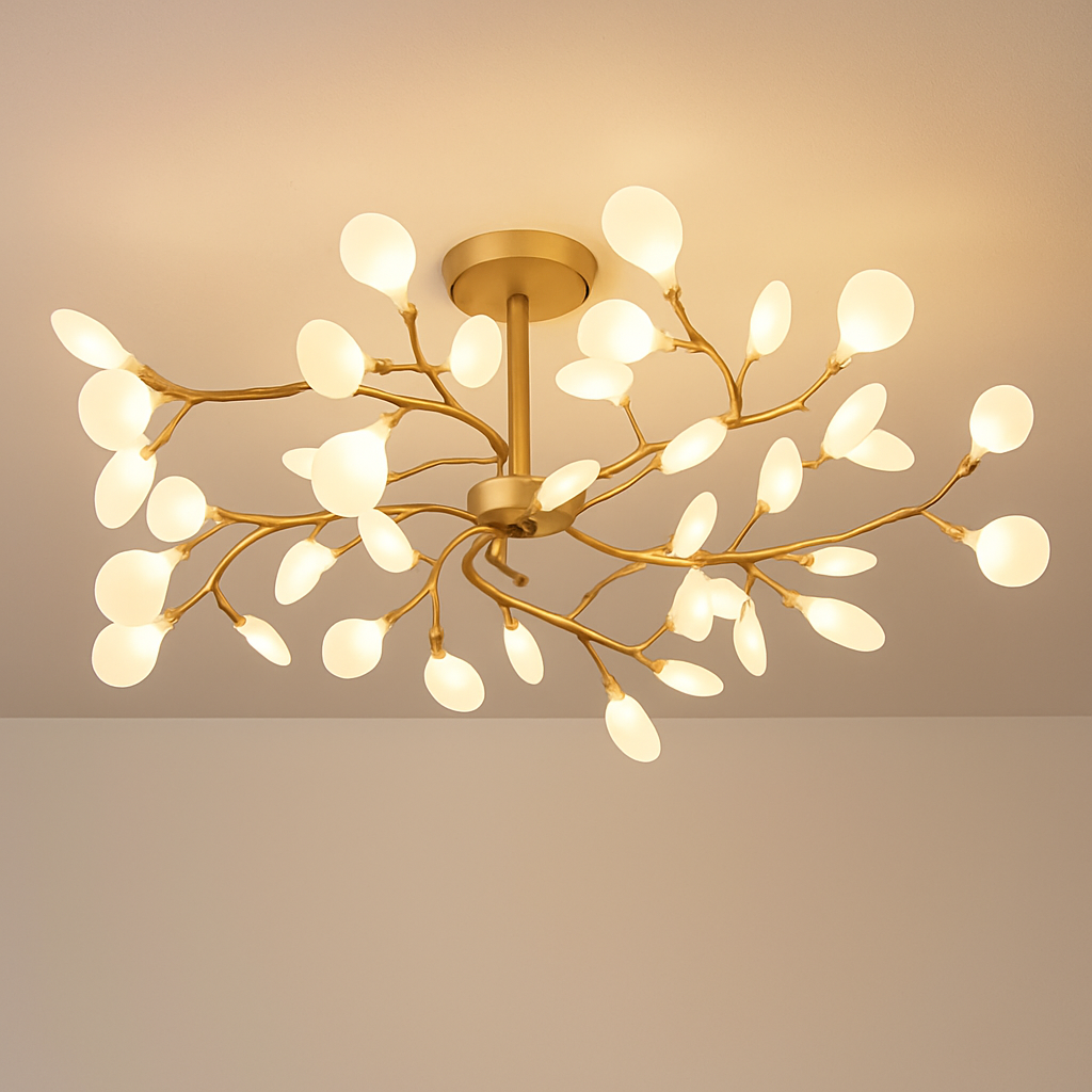 Creative romantic branch-shaped firefly pendant light