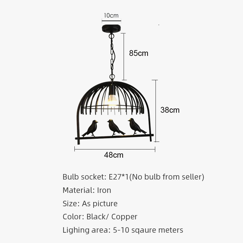 Decorative bird-shaped pendant light nordic style