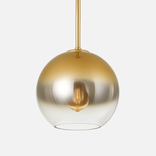 Loft amber glass ball design pendant light - vue 7 sur 8