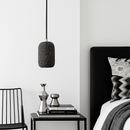 Cylindrical terrazzo-effect cement LED pendant light
