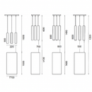 Cylindrical designer suspension light with LED Cob