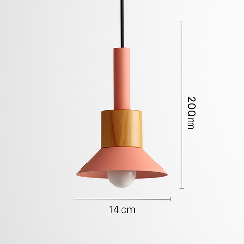 Designer wooden and metal pendant light in various shapes window - vue 14 sur 17