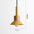 Designer wooden and metal pendant light in various shapes window