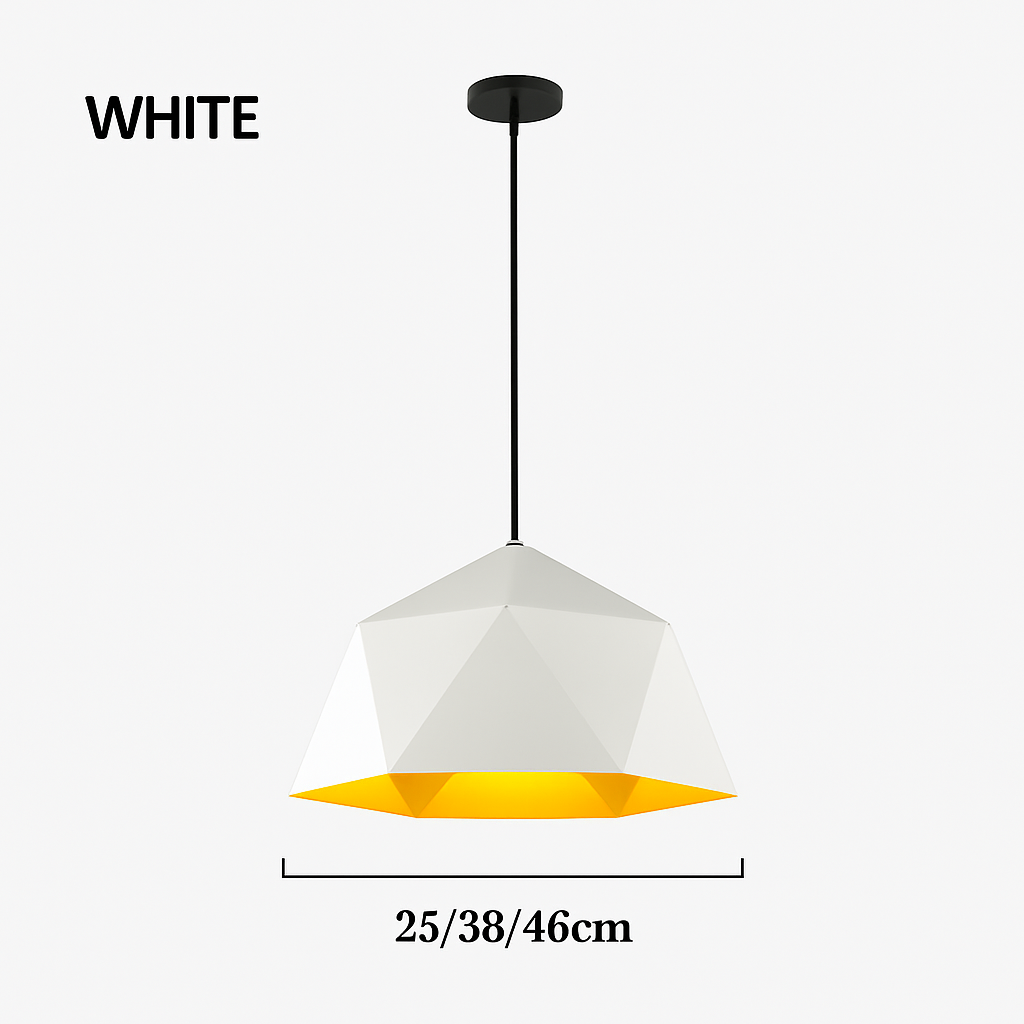 Geometric polygonal diamond pendant light - vue 4 sur 4