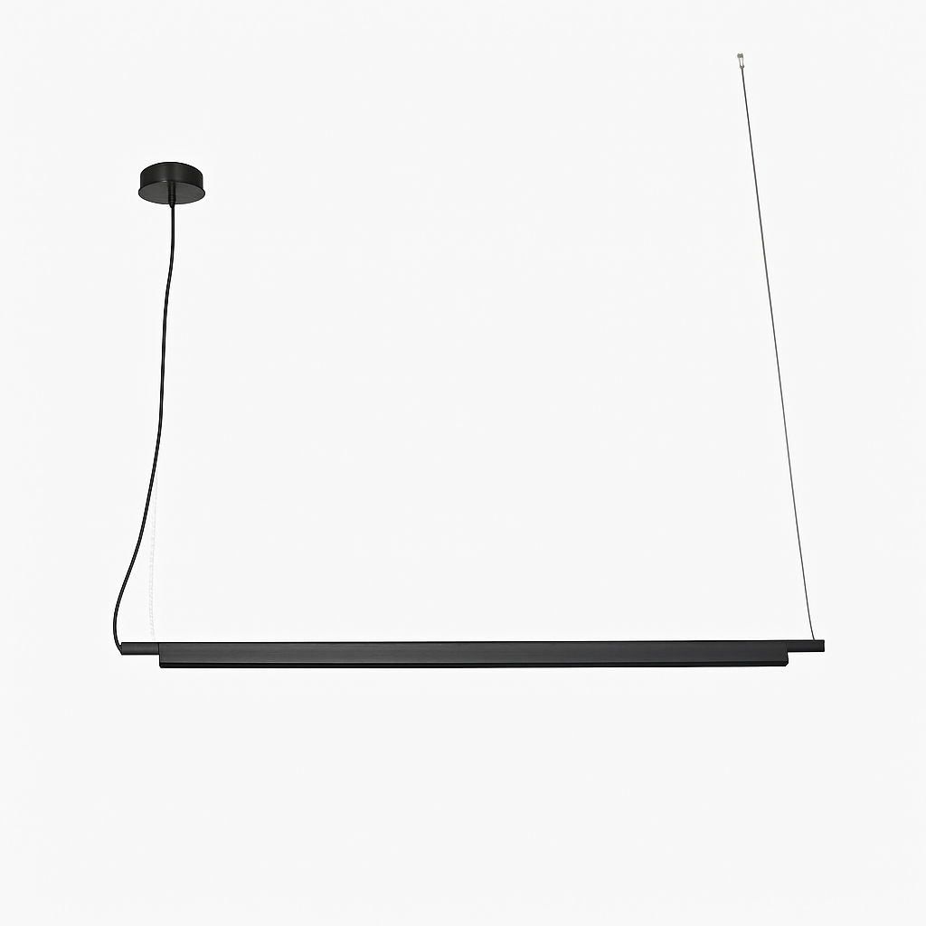 Designer elongated metal LED pendant light Loft
