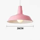 Designer LED pendant light with colourful macaron shade loft style
