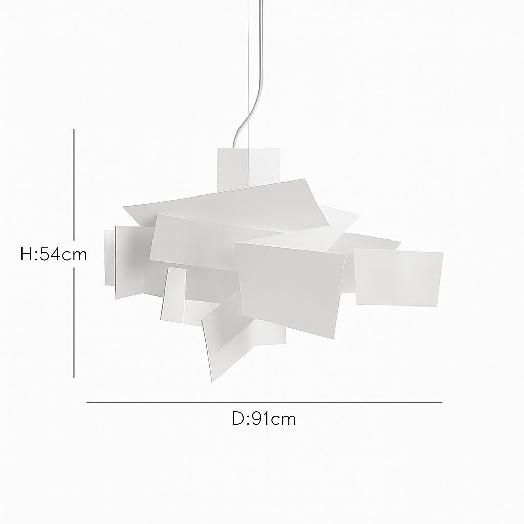 Designer LED pendant light with several colored plates Italian Lofty - vue 8 sur 9