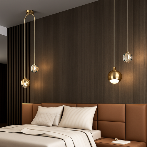 Thea double light source LED designer pendant light - vue 4 sur 9