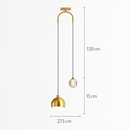 Thea double light source LED designer pendant light
